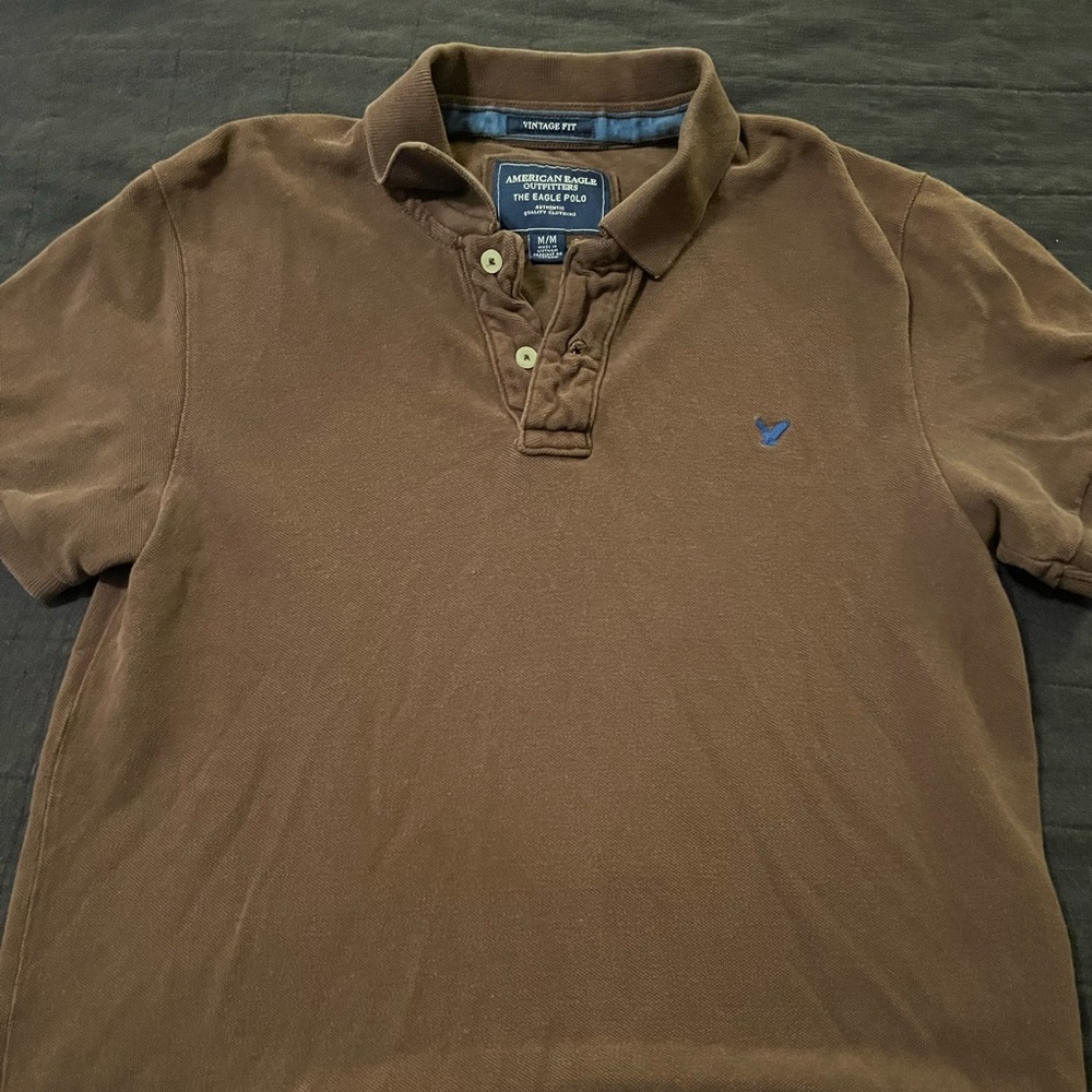 American Eagle Men's Size Medium Polo Shirt The Eagle Polo Vintage Fit
